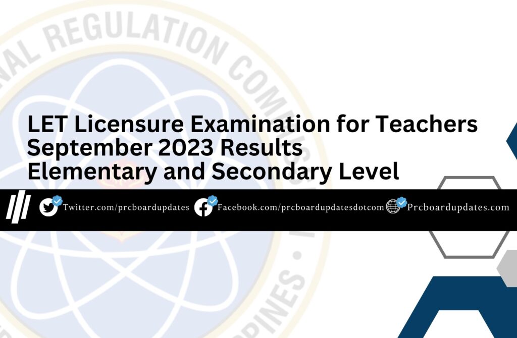 LET Licensure Examination for Teachers September 2023 Results (1)