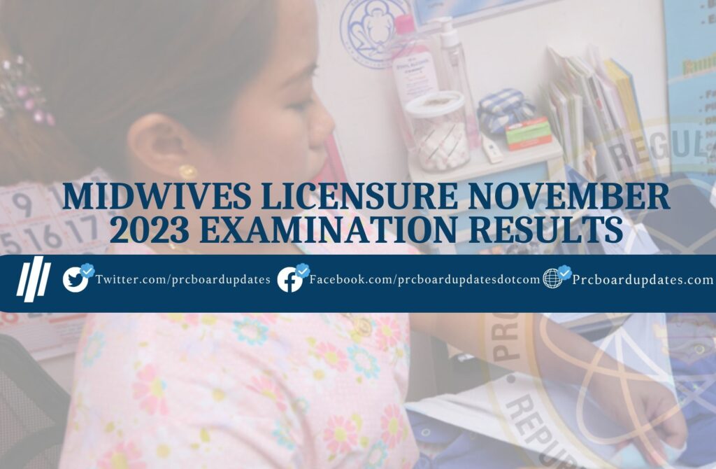 Midwives Licensure November 2023 Examination Results