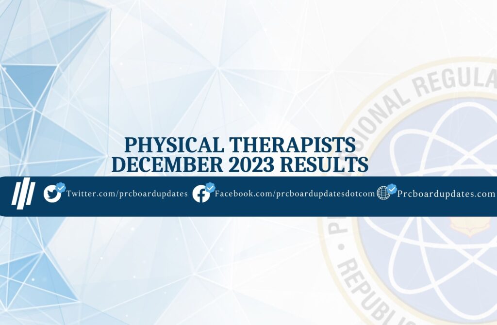 Physical Therapists December 2023 Results