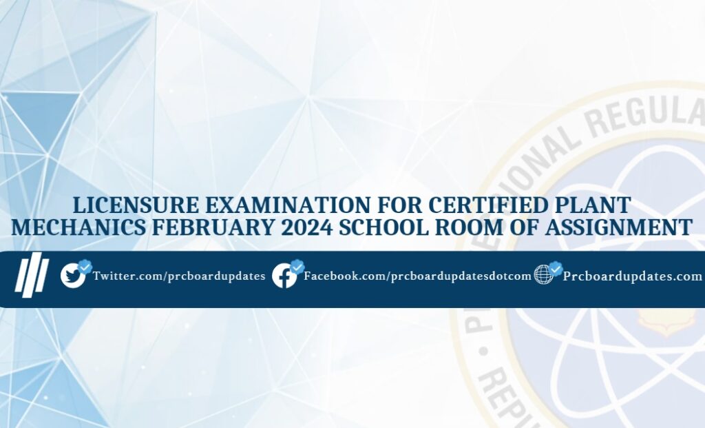 Licensure Examination for Certified Plant Mechanics
