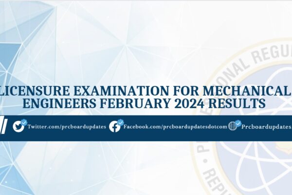 Mechanical Engineers Results Archives Prcboardupdates Com   Licensure Examination For Mechanical Engineers February 2024 Results 600x400 