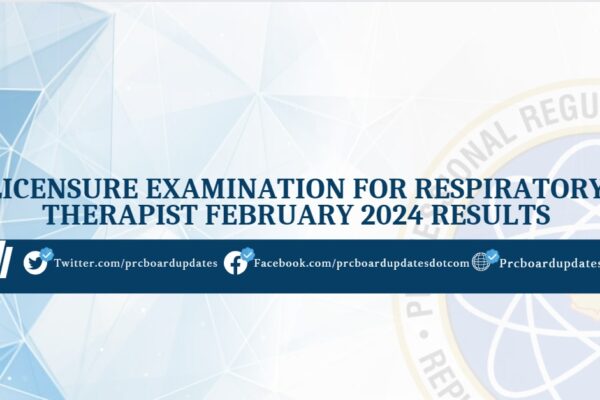 Licensure Examination for Respiratory Therapists February 2024 Results