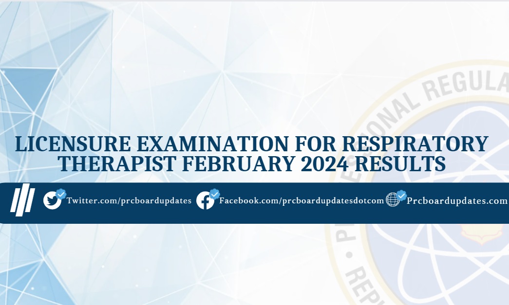 Licensure Examination for Respiratory Therapists February 2024 Results