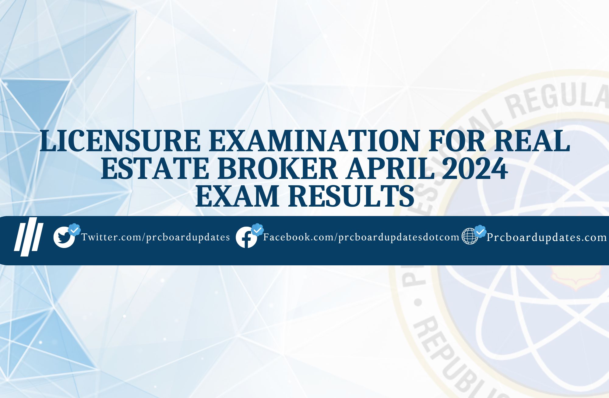 Licensure Examination for Real Estate Broker April 2024 Exam Results