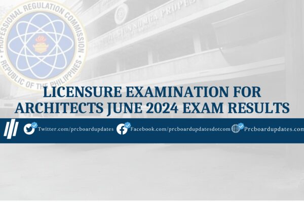 Licensure Examination for Architects June 2024 Exam Results