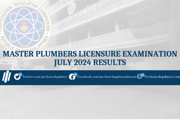 Master Plumbers Licensure Examination July 2024 Results