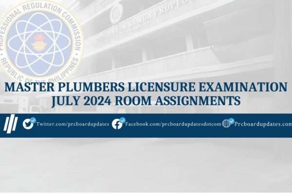 Master Plumbers Licensure Examination July 2024