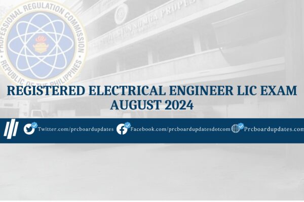 Registered Electrical Engineer Lic Exam August 2024