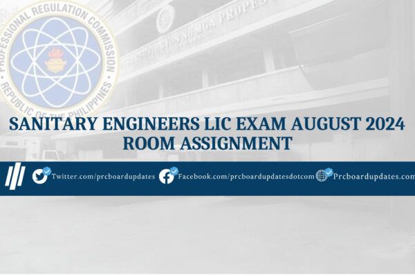 Sanitary Engineers Lic Exam August 2024 Room Assignment