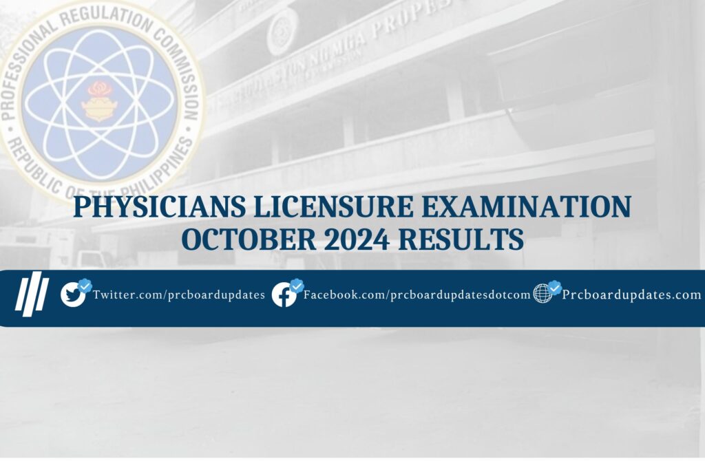 Physicians Licensure Examination October 2024 Results