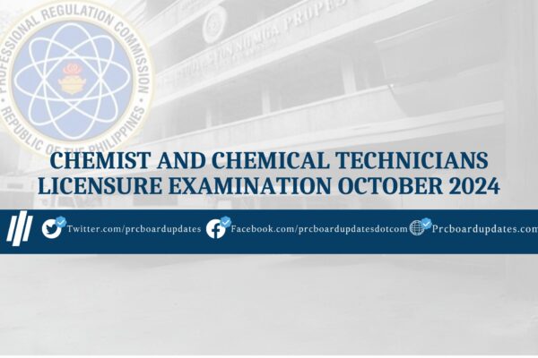 Chemist and Chemical Technicians Licensure Examination October 2024