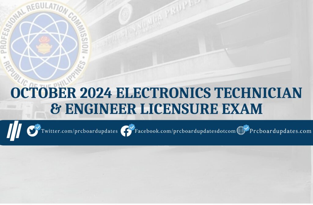 October 2024 Electronics Technician & Engineer Licensure Exam