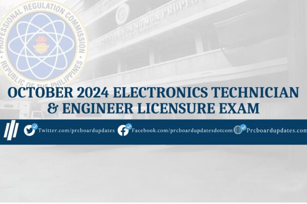 October 2024 Electronics Technician & Engineer Licensure Exam