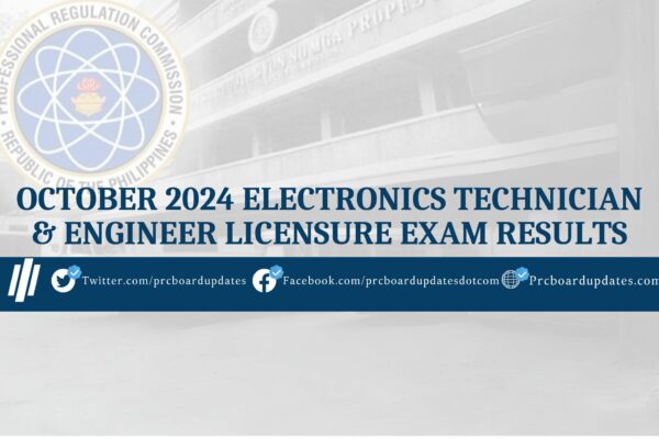 October 2024 Electronics Technician & Engineer Licensure Exam Results