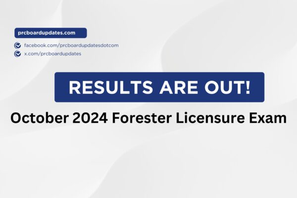 October 2024 Forester Licensure Exam Results