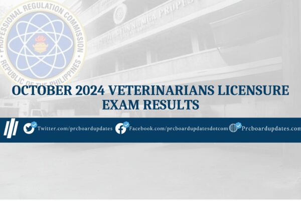 October 2024 Veterinarians Licensure Exam Results