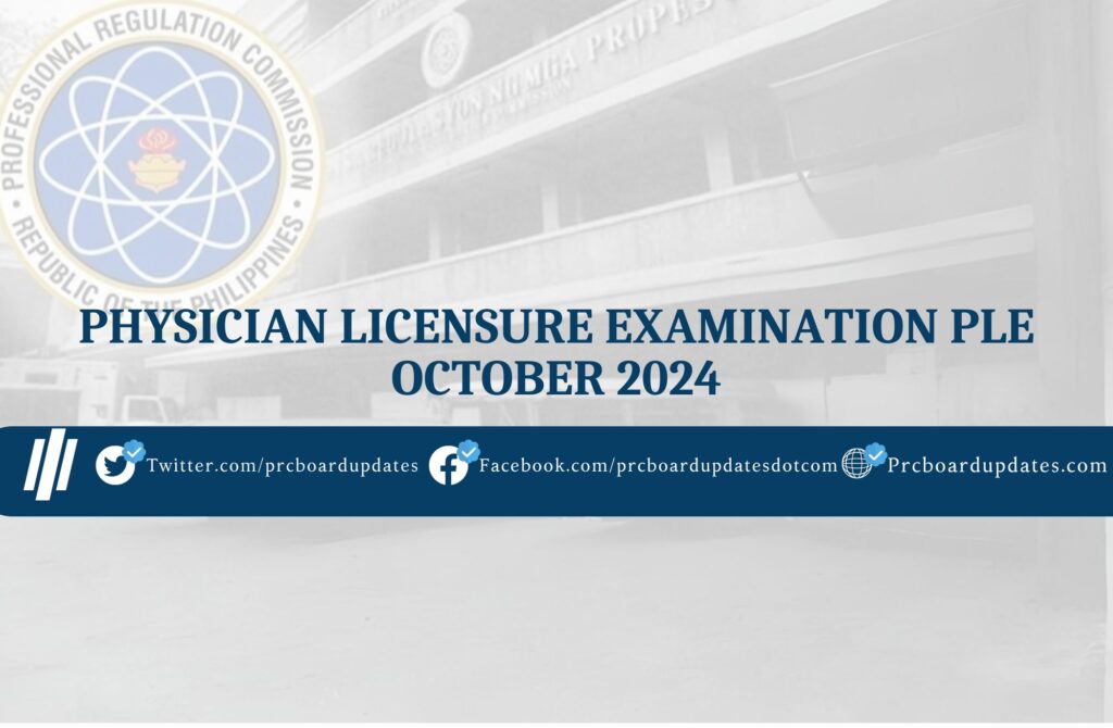 Physician Licensure Examination PLE October 2024