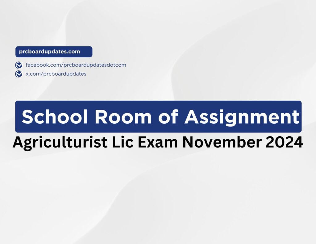 Agriculturist Lic Exam November 2024