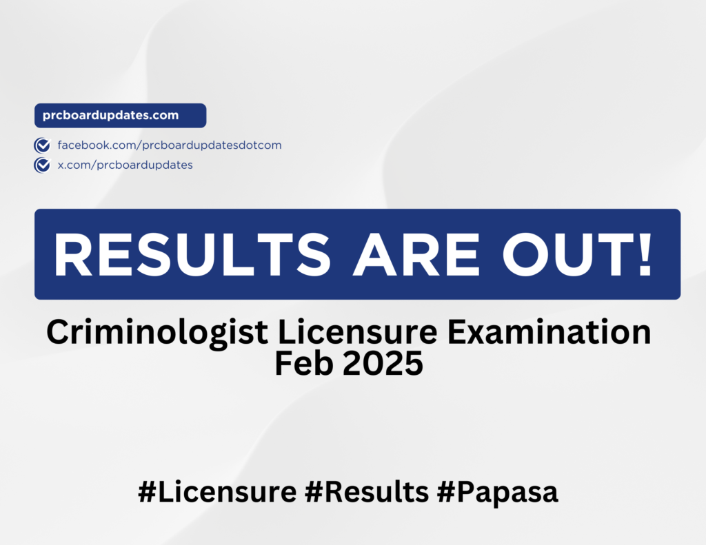 Criminologist Licensure Examination Feb 2025 Results