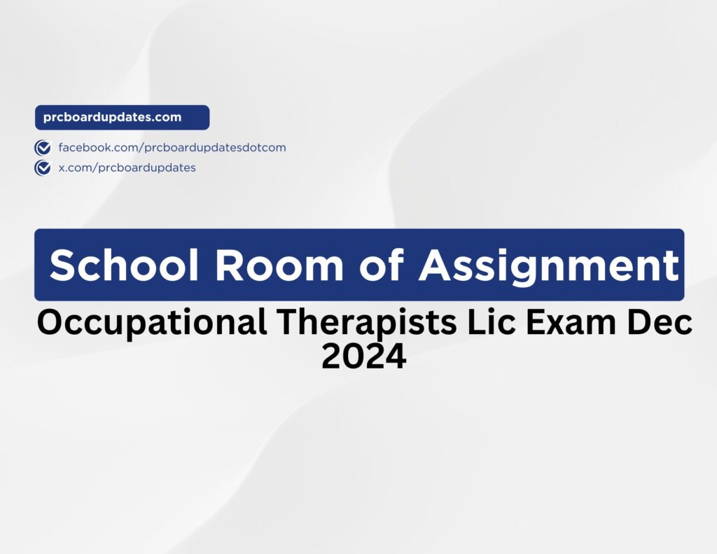 Occupational Therapists Lic Exam Dec 2024