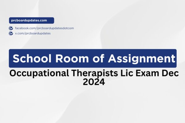 Occupational Therapists Lic Exam Dec 2024