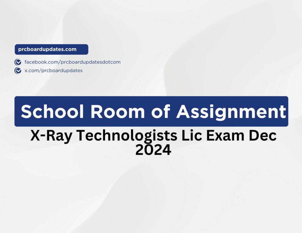 X-Ray Technologists Lic Exam Dec 2024