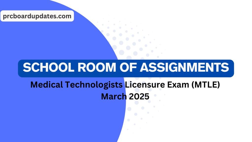 Medical Technologists Licensure Exam (MTLE) March 2025