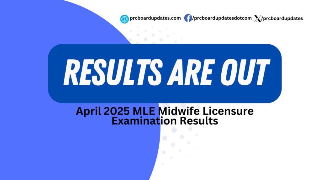 April 2025 MLE Midwife Licensure Examination Results