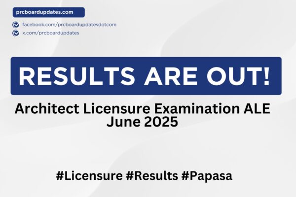 Architect Licensure Examination ALE June 2025 Results
