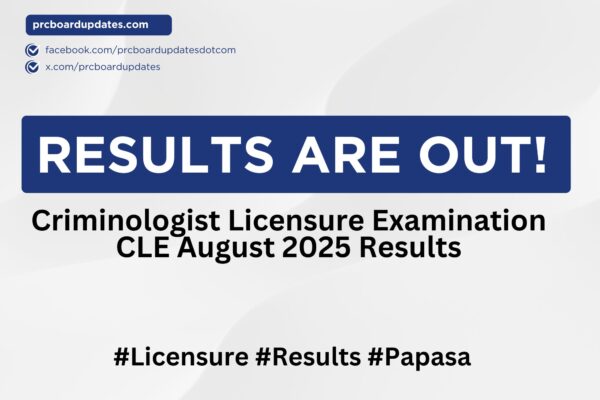 Criminologist Licensure Examination CLE August 2025 Results