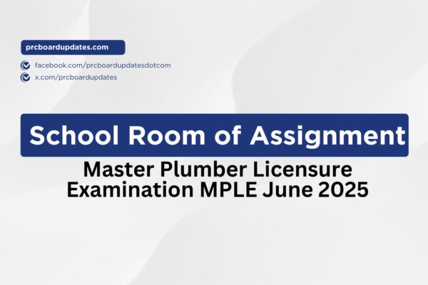 Master Plumber Licensure Examination MPLE June 2025