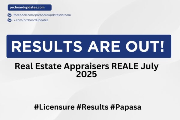 Real Estate Appraisers REALE July 2025 Exam Results