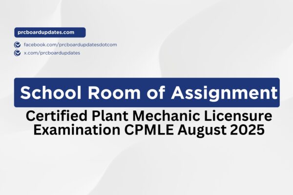 Certified Plant Mechanic Licensure Examination CPMLE August 2025