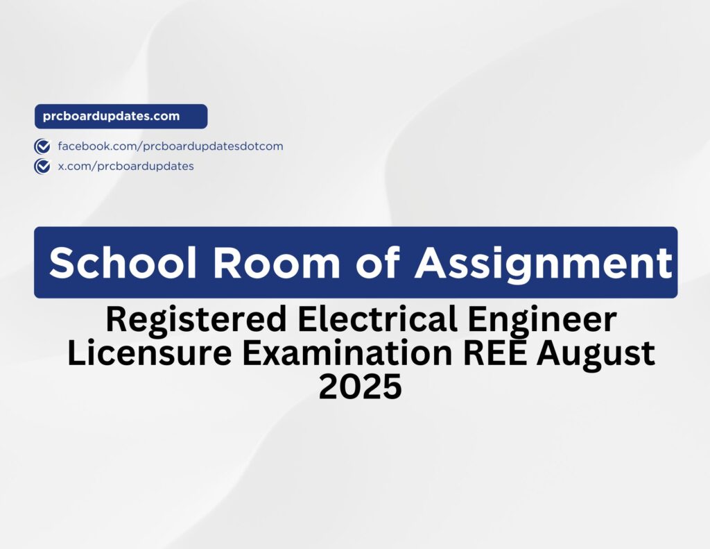 Registered Electrical Engineer Licensure Examination REE August 2025