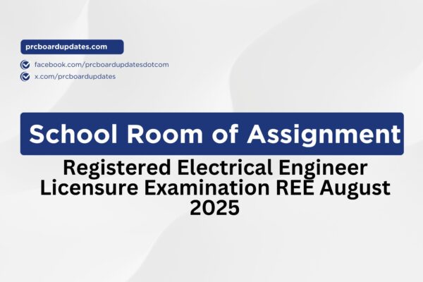 Registered Electrical Engineer Licensure Examination REE August 2025