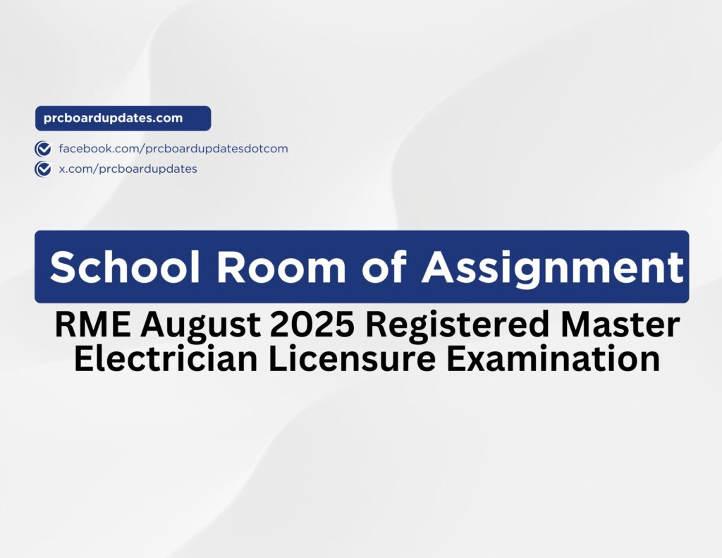 RME August 2025 Registered Master Electrician Licensure Examination