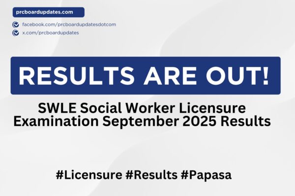 SWLE Social Worker Licensure Examination September 2025 Results