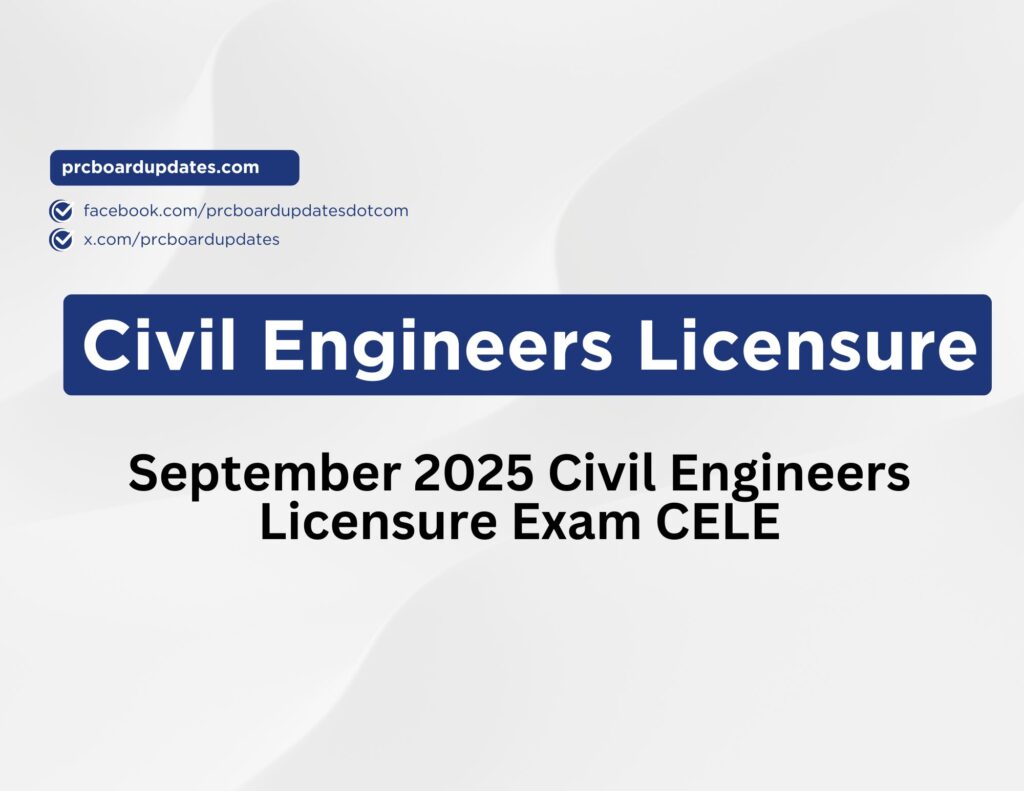 September 2025 Civil Engineers Licensure Exam CELE