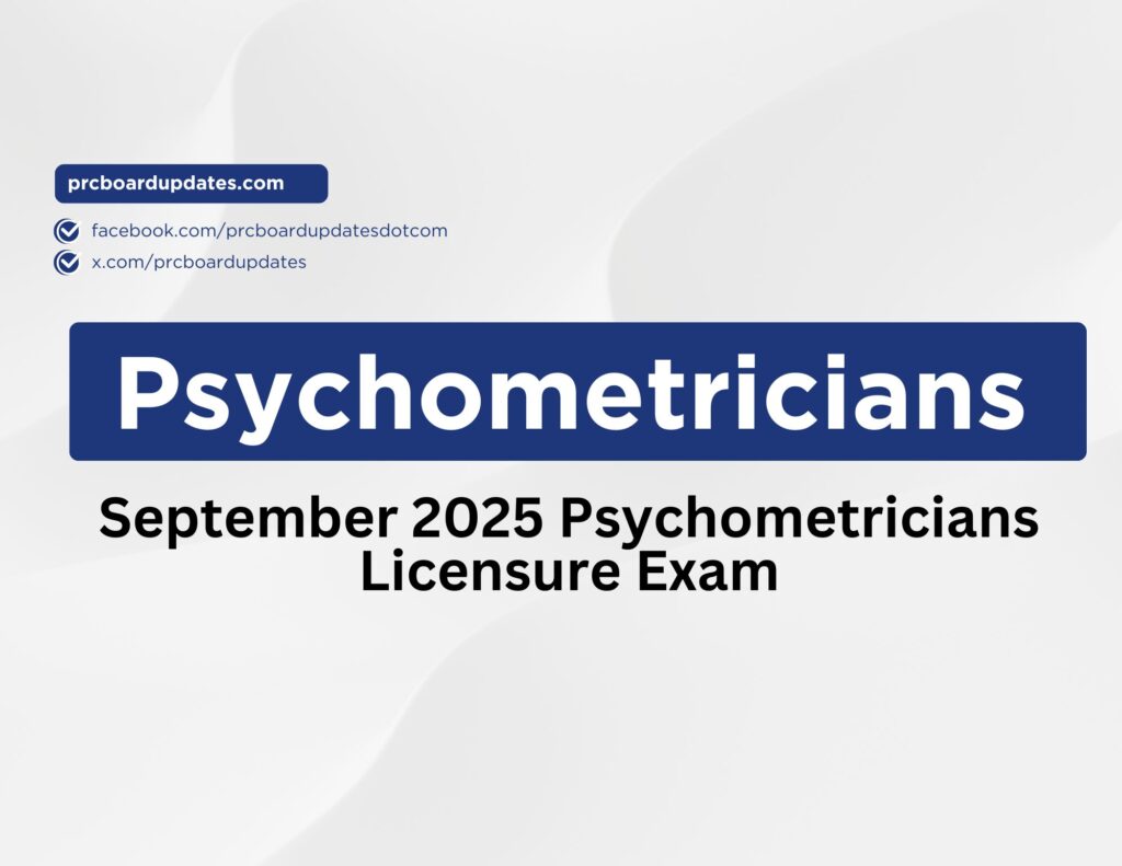 September 2025 Psychometricians Licensure Exam