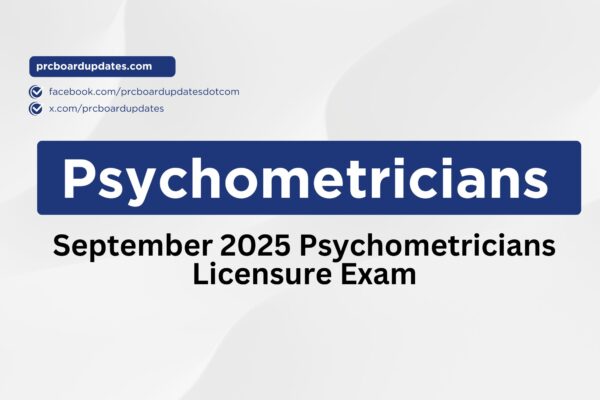 September 2025 Psychometricians Licensure Exam